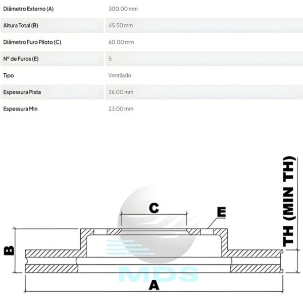 Par Disco Freio Diant. Ventilado GM Tracker 13/23 - Image 2