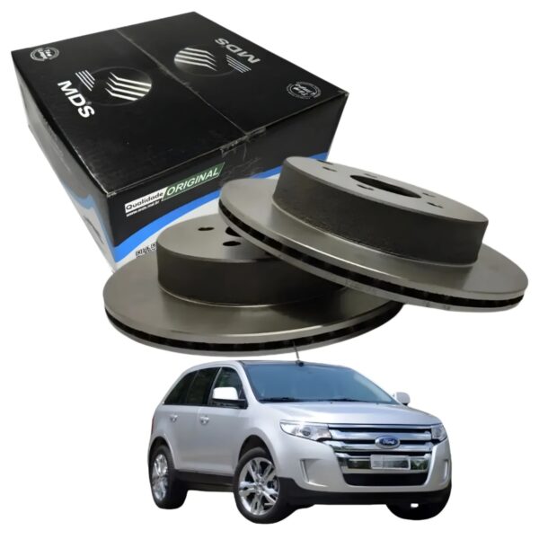 Par Disco Freio Tras. Vent. Ford Edge V6 08/15/ Mazda CX7 - Imagem 4