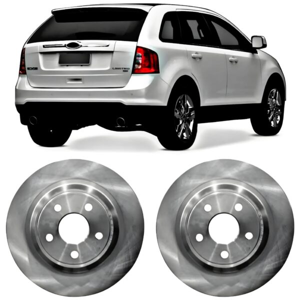 Par Disco Freio Tras. Vent. Ford Edge V6 08/15/ Mazda CX7 - Imagem 6